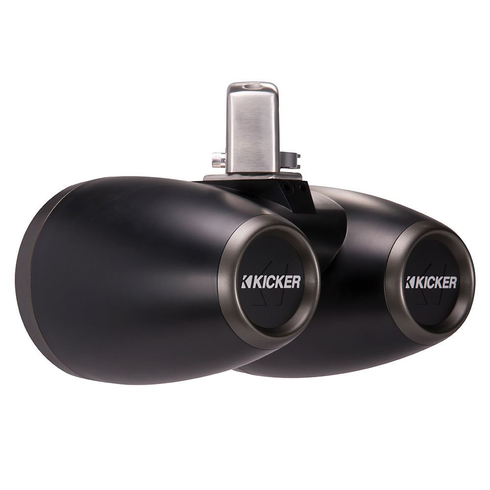 KICKER KMTC65 65 LED Coaxial Dual Tower System Black wCharcoal Grille 45KMTDC65