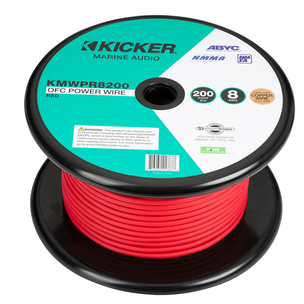 KICKER KMWPR8200 200 8AWG Power Wire Red 47KMWPR8200