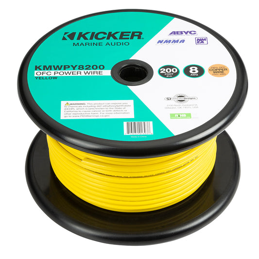 KICKER KMWPY8200 200 8AWG Power Wire  Yellow 47KMWPY8200