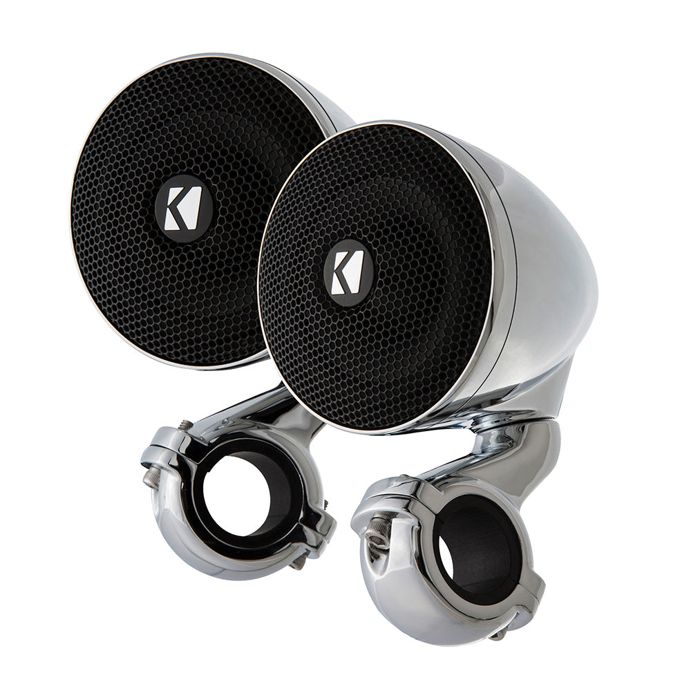 KICKER PSM 3 WeatherProof Mini Enclosed Speaker Pair 4Ohm Chrome 47PSM34