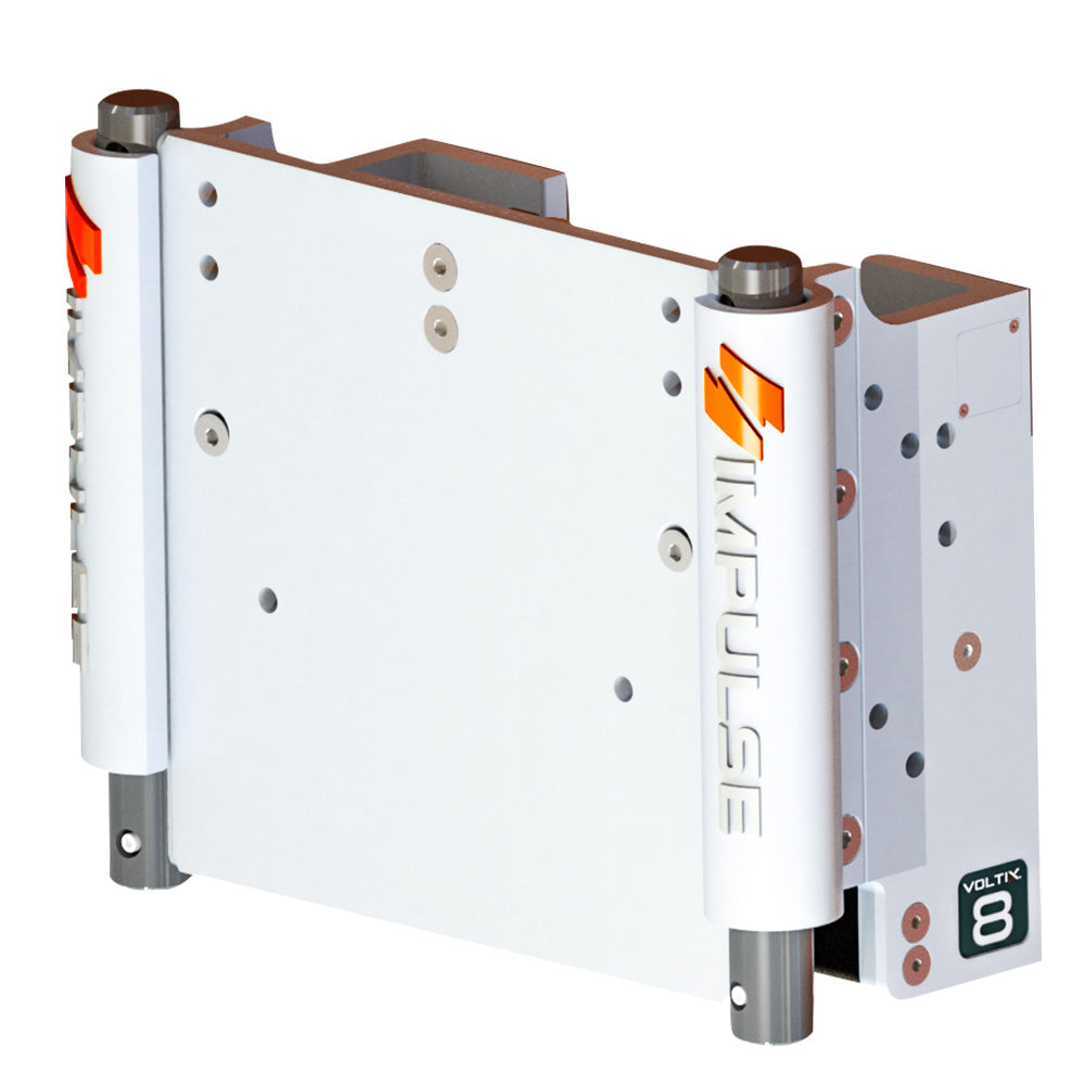 IMPULSE XL 8 Set Back Electric Jack Plate wStandard Control White Cerakote 75063W