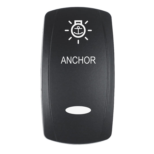 Pacer Actuator  ANCHOR fV Series Contura Switches  Black  Laser Etched TopBottom Light EV2LEANC