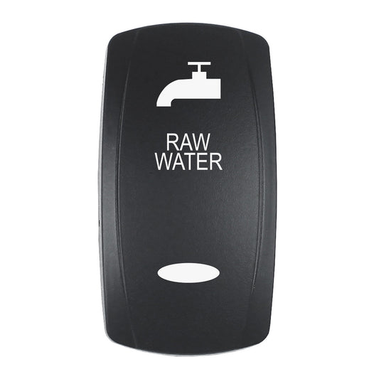 Pacer Actuator  RAW WATER fV Series Contura Switches  Black  Laser Etched TopBottom Light EV2LERAW