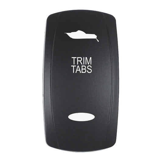 Pacer Actuator TRIM TABS fV Series Contura Switches Black Laser Etched TopBottom Light EV2LETRM