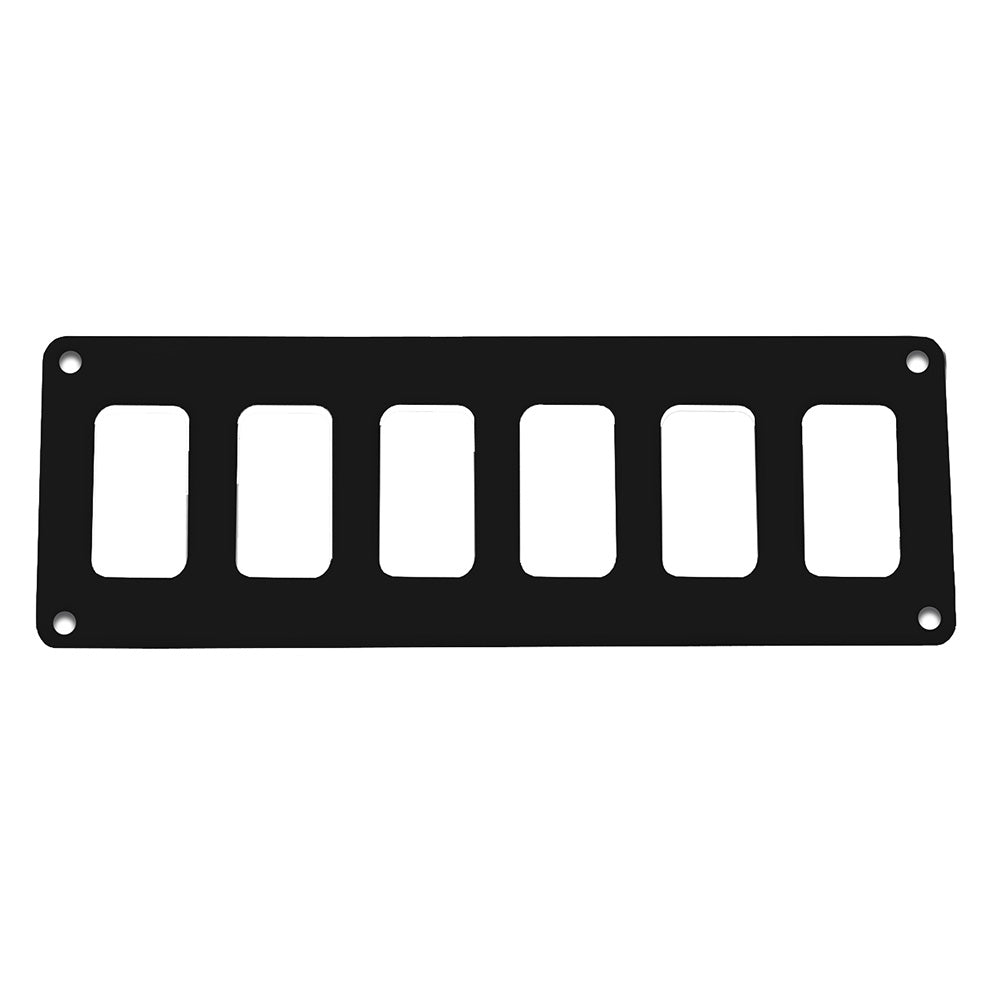 Pacer Switch Panel  6 Switch  1 Row  8 x 275  Black Powder Coated Aluminum PSC61BK