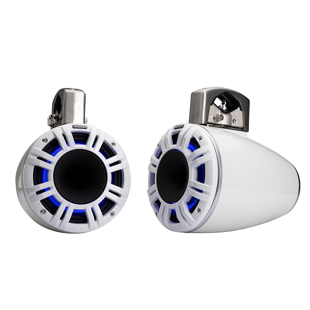KICKER KMTCXL65 65 LED Horn Loaded Compression Driver Tower System White 51KMTCXL65W