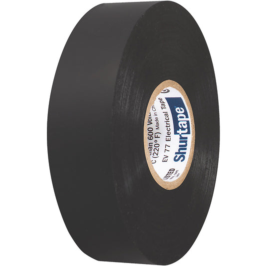 Shurtape EV 077B Professional Grade Black Electrical Tape fInsulating  Splicing  34 x 66  10Pack 104706