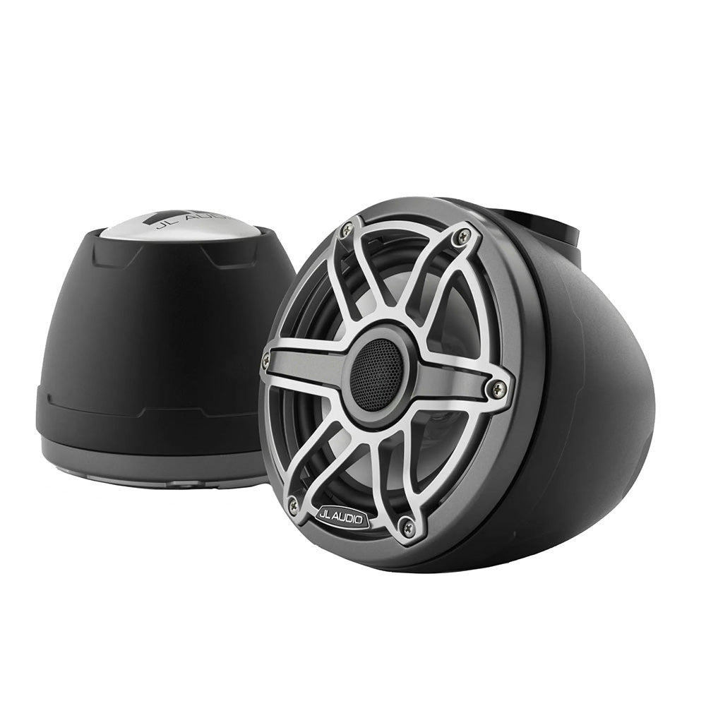 JL Audio M6 VeX Series 65 Enclosed Coaxial Speakers wTitanium Sports Grilles M6650VEXMbSGmTi 0100326300