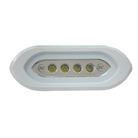 ShadowCaster Flush Mount Spreader Light White Housing White SCMSLF4XGWWH