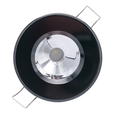 Lumitec Illusion Flush Mount LED Down Light White NonDimming Black Housing Chrome Reflector 117163