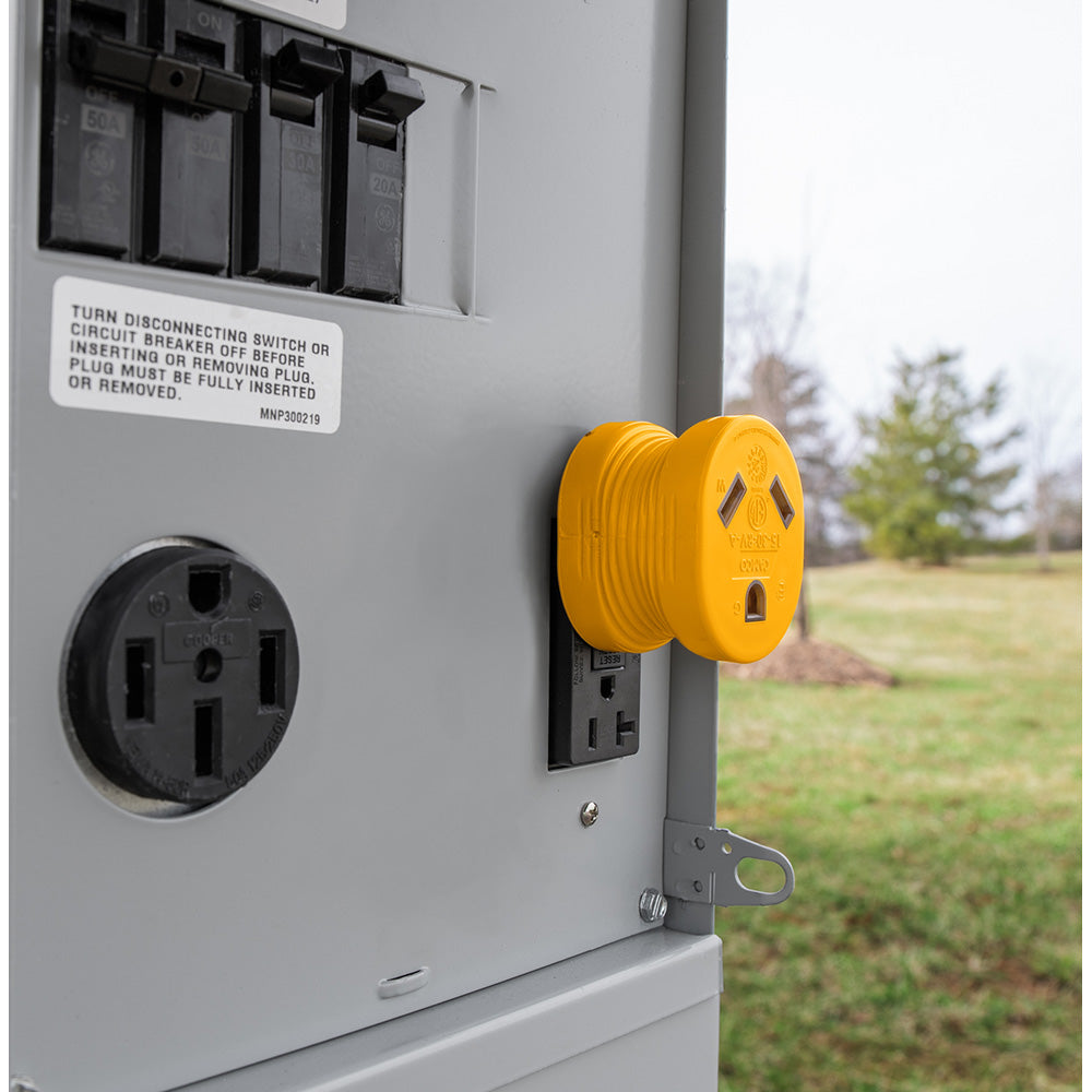 Camco Power Grip RV Adapter 15Amp Male30Amp Female 55223