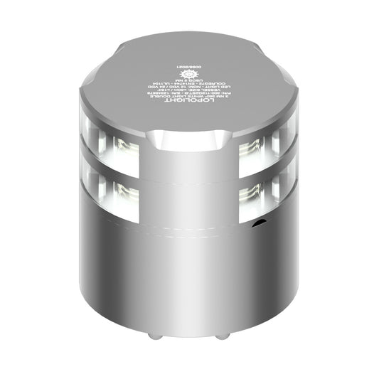 Lopolight 360 DoubleStacked 3nm Masthead Light Silver Anodized 300112G2ST