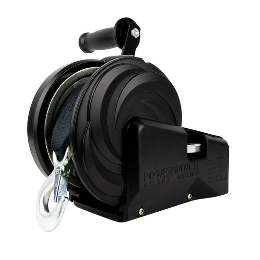 Powerwinch Select Series Winch 2500lb 2 Speed 8 Crank Arm Carbon Black 21400W25008BR