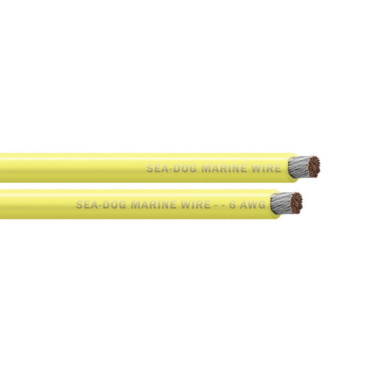 SeaDog 6 AWG Yellow Battery Cable 25 8006030