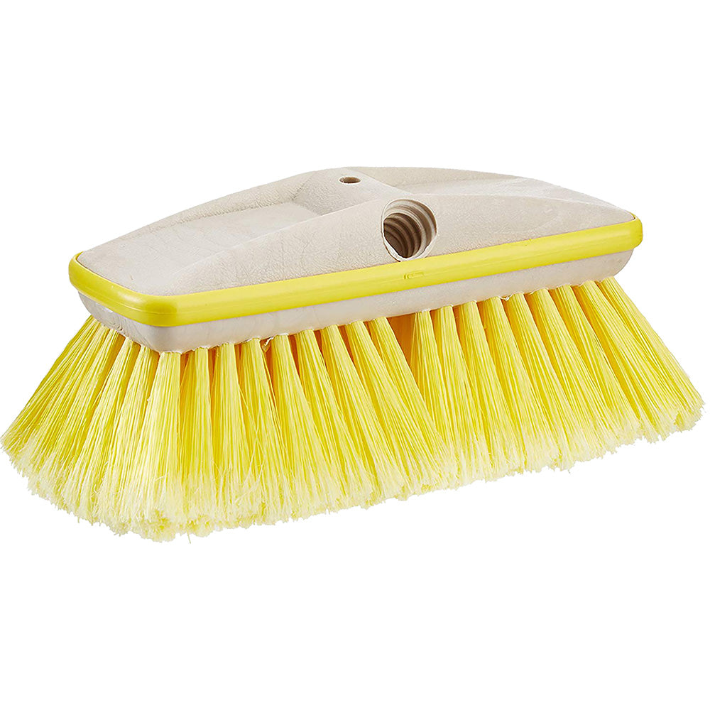 Star brite Deluxe Yellow Soft Wash 8 Brush Head wBumper Dual Connections 40161