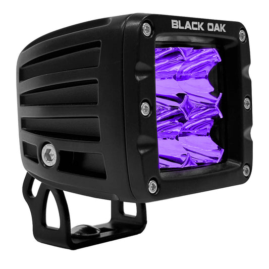 Black Oak 2 Ultraviolet LED Pod Light Flood Optics Pro Series 30 12W 2FUVPOD
