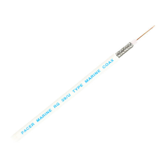 Pacer RG59UW Coax Cable White 150 MRG59UW150