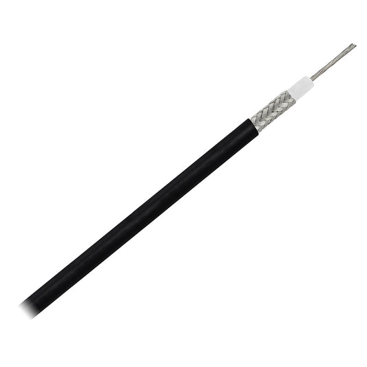 Pacer RG58AU Coax Cable Stranded TV Cond TV Braid Black Jacket 200 MRG58AU200