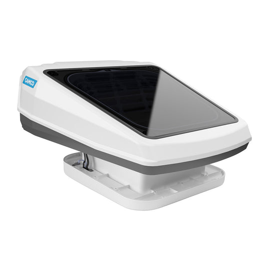Camco Powered Roof Vent wSkylight White 40460