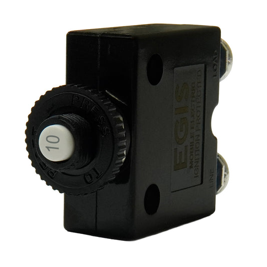 Egis 10A Push Button Panel Mount Circuit Breaker Screw Terminals 471010