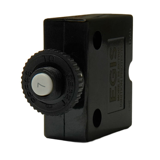 Egis 7A Push Button Panel Mount Circuit Breaker Spade Terminal 471107