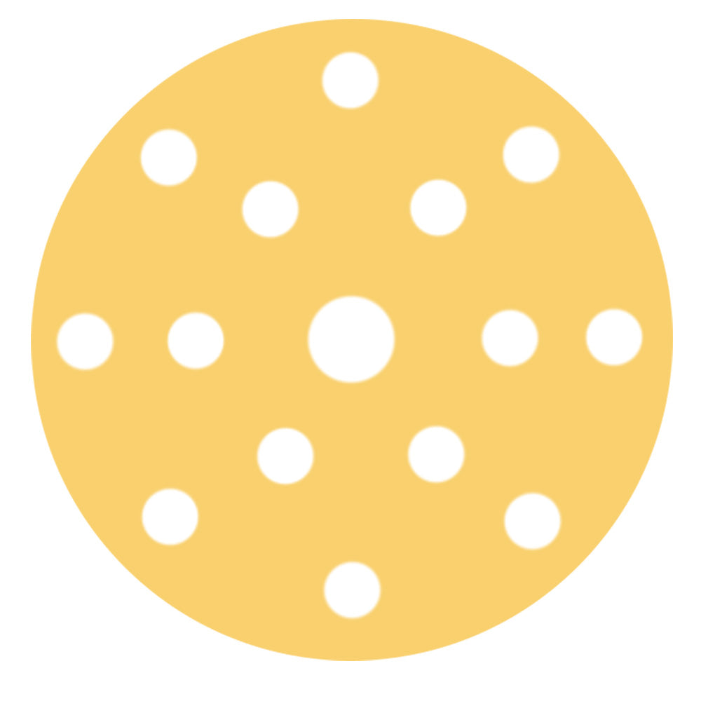 RUPES MULTIPURPOSE Paper Abrasive Discs 150mm 6 15 Holes P220 Grit Box of 100pcs 945PD220