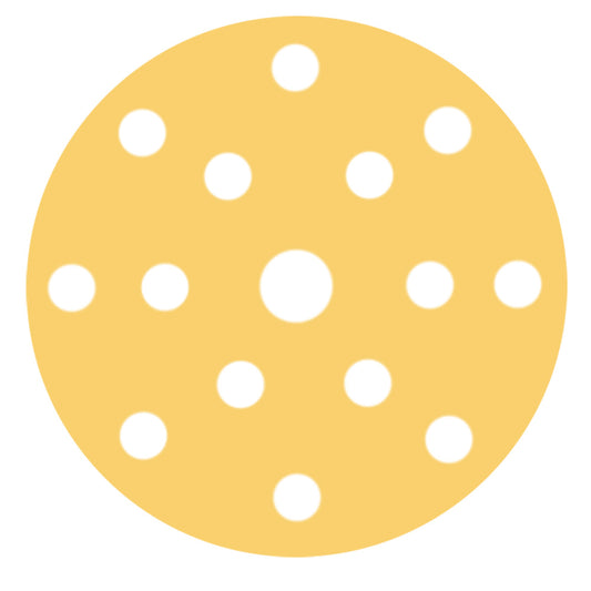 RUPES MULTIPURPOSE Paper Abrasive Discs 150mm 6 15 Holes P80 Grit Box of 100pcs 945PD080