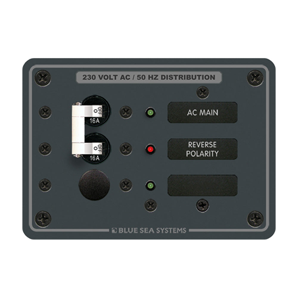 Blue Sea 8129 AC Main Branch ASeries Toggle Circuit Breaker Panel 230V Main 1 Position 8129