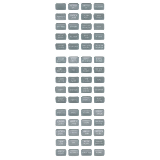 Blue Sea 8217 Grey Small Format Label Kit 60 Labels 8217