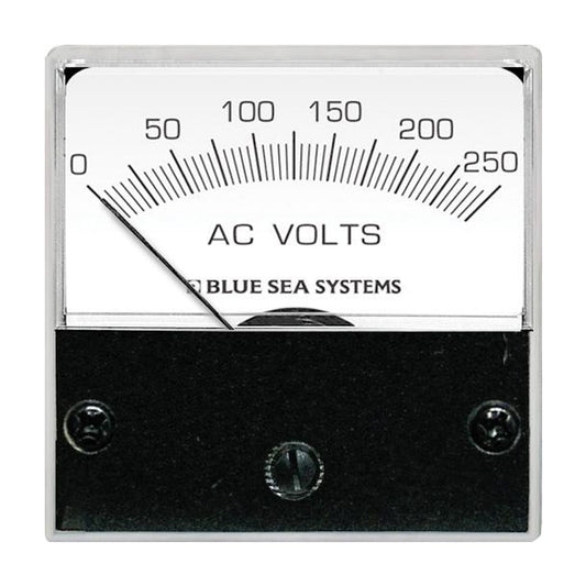Blue Sea 8245 AC Analog Micro Voltmeter 2 Face 0250 Volts AC 8245