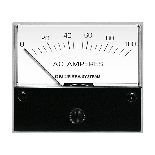 Blue Sea 8258 AC Analog Ammeter 234 Face 0100 Amperes AC 8258