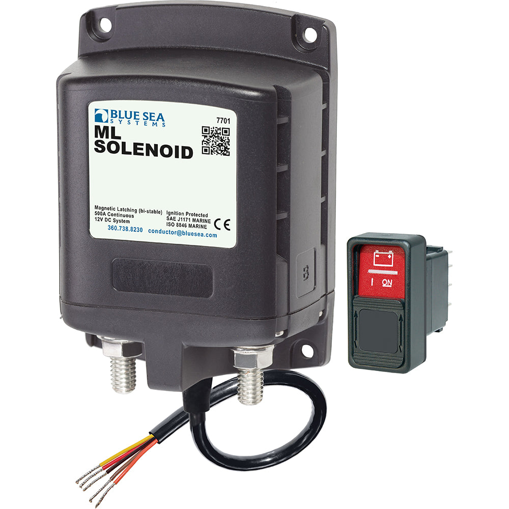 Blue Sea 7701 MLSeries Solenoid wContura Switch 12VDC 7701