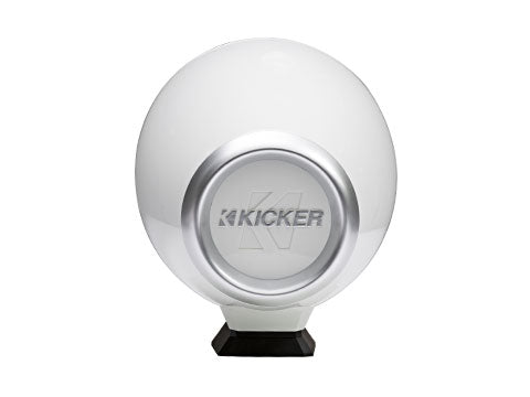 Kicker KMFC65W 6.5" Marine Coaxial Tower Speakers Pair w/ LED – White