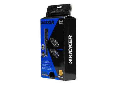 Kicker 46QI203 Q-Series 2-Channel RCA Interconnect Cable 0.3m (12″)