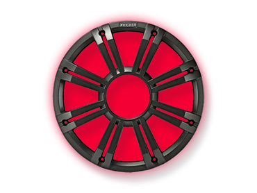 KICKER KMG12 12-inch Grille f/KM12 KMF12 Subwoofers - White, LED Lighting – view 4