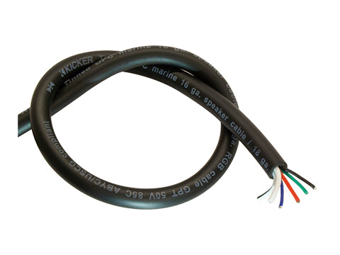 Kicker 46KMWRGB150 Marine 16awg Speaker Wire + LED Power in One Sold by The Foot