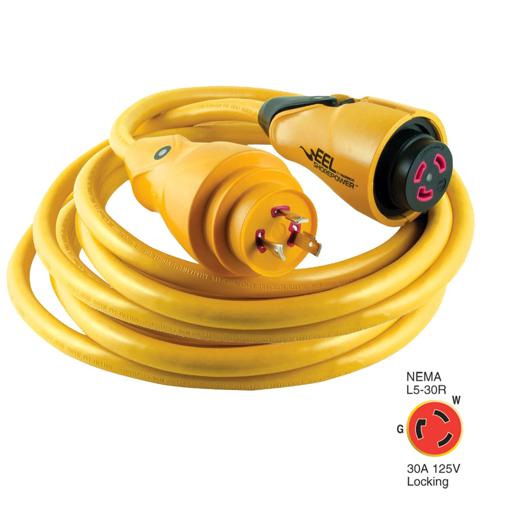 Marinco CS3050 EEL 30A 125V Shore Power Cordset 50 Yellow CS3050