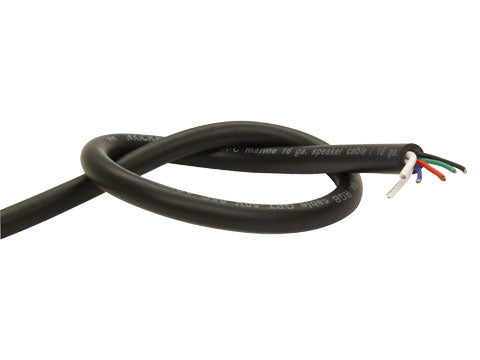Kicker 50MSRGBW150 18AWG RGBW Marine LED Wire Bundle 150ft – Black