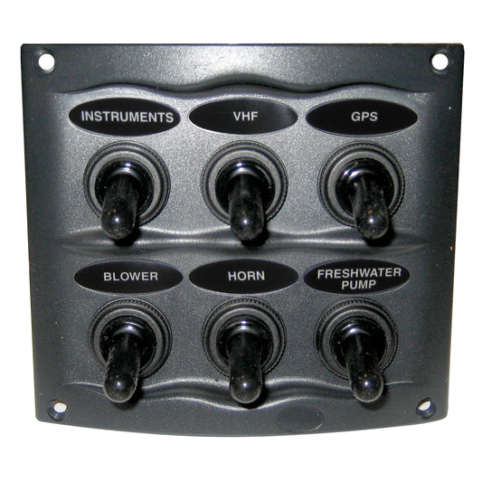 BEP Waterproof Panel 6 Switches Grey 9006WP