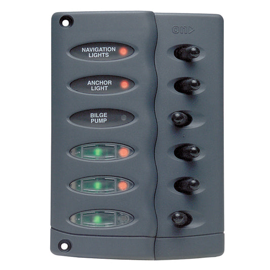 BEP Contour Switch Panel Waterproof 6 Way CSP6