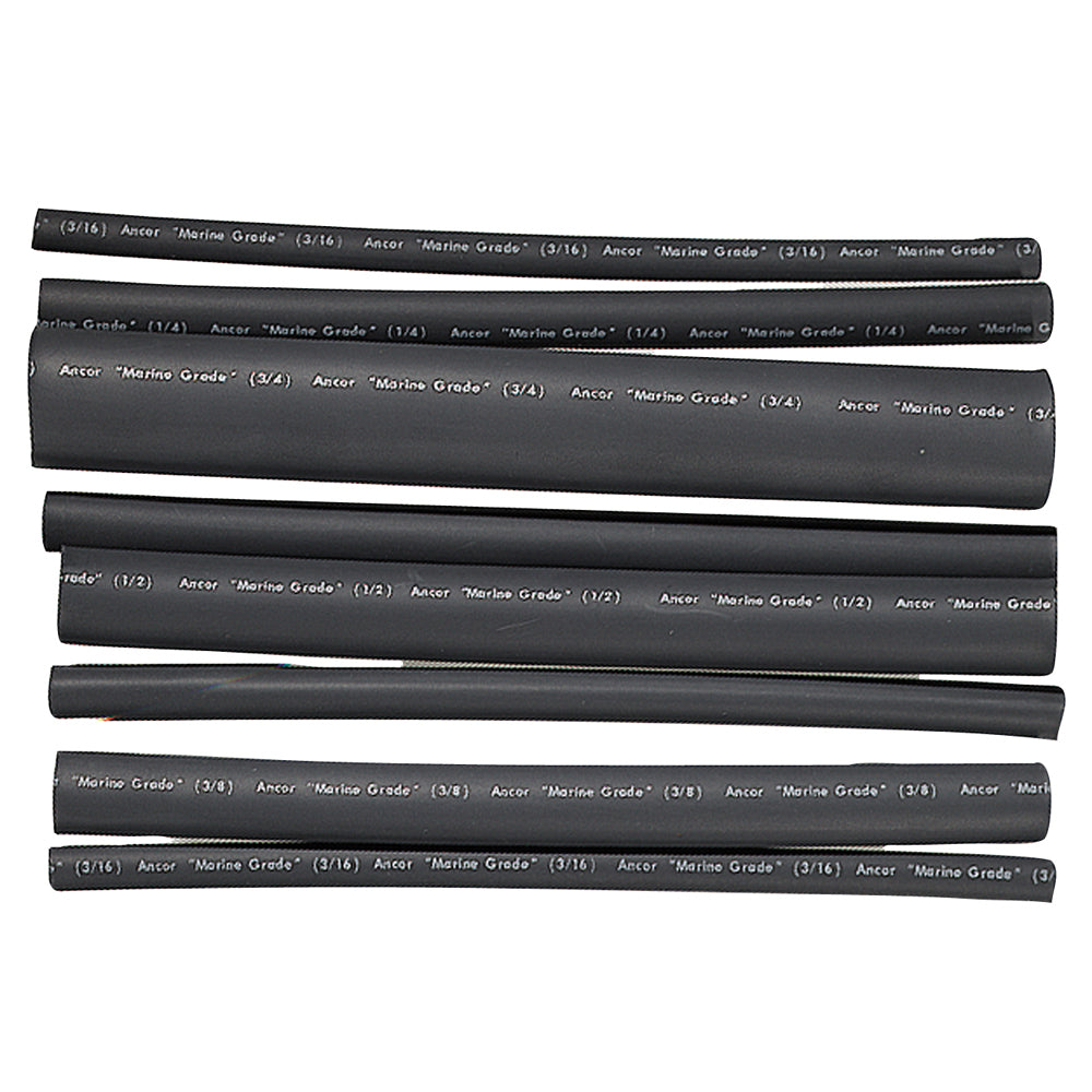 Ancor Adhesive Lined Heat Shrink Tubing Assorted 8Pack 6 2020 AWG Black 301506
