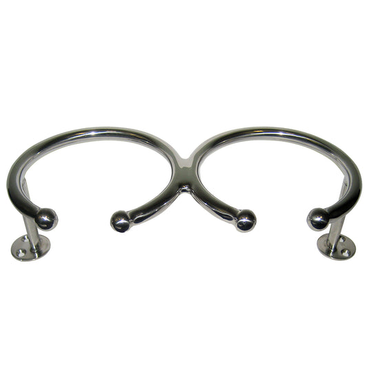 Whitecap Top Mount Ring SS Cup Holder 2Drink Base Mount S3517