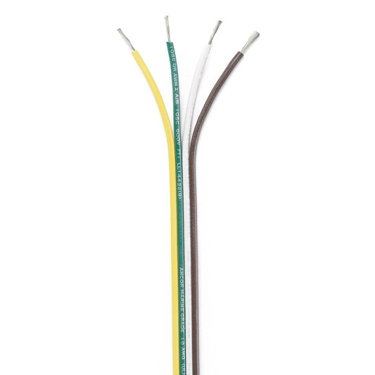 Ancor Ribbon Bonded Cable 164 AWG BrownGreenWhiteYellow Flat 100 154510