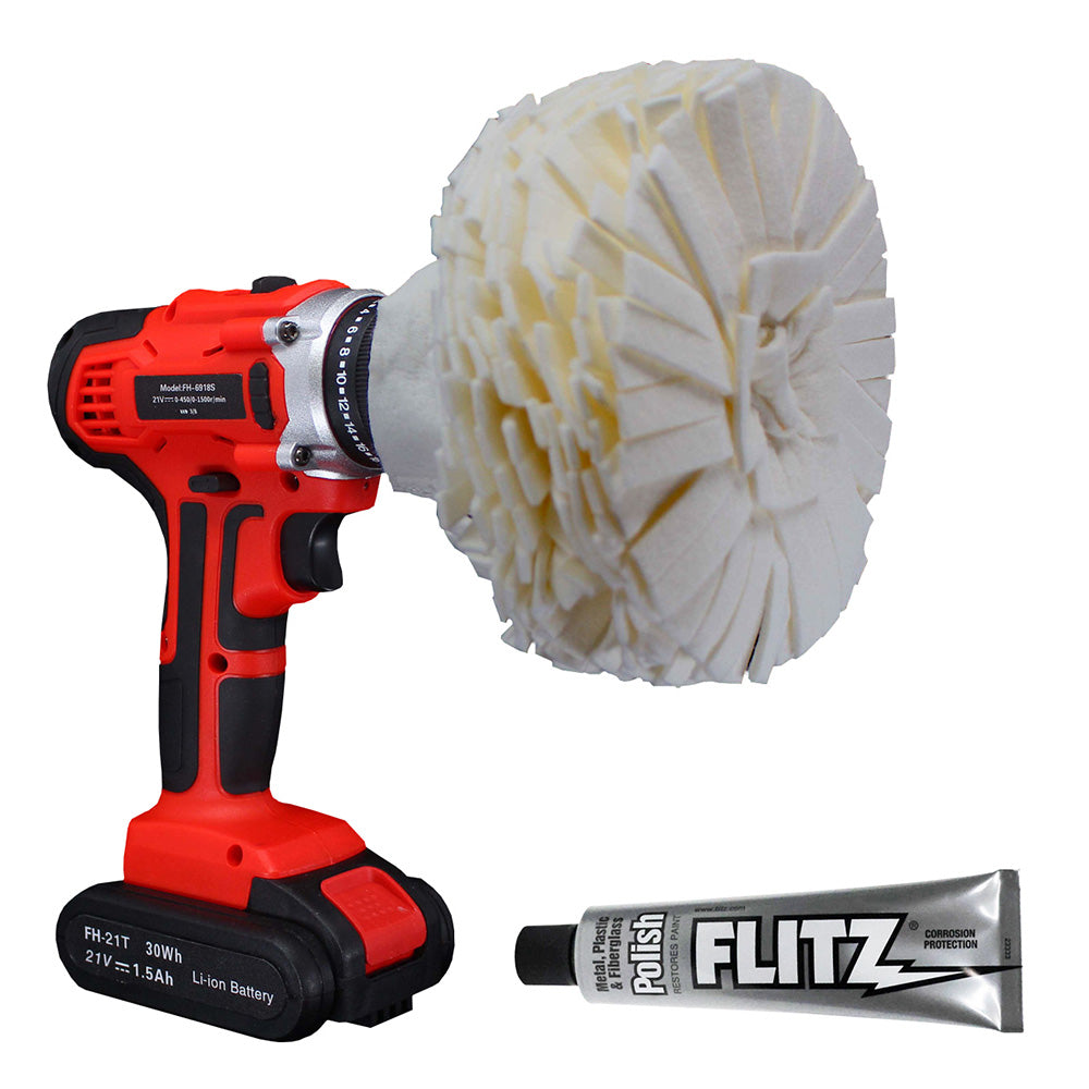 Flitz Buff Ball Large 5 White w176oz Tube Flitz Polish PB 10150