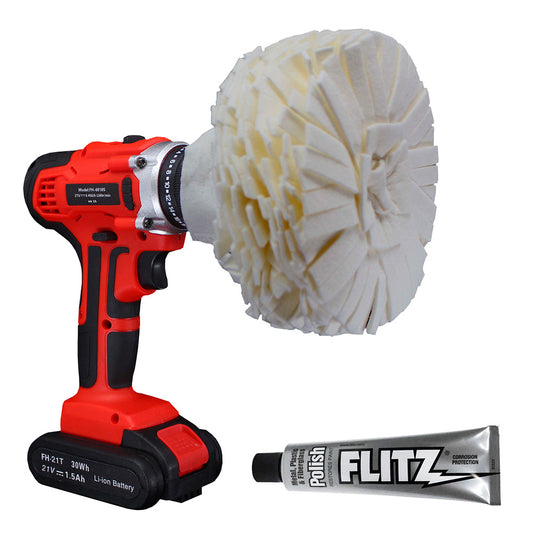 Flitz Buff Ball Large 5 White w176oz Tube Flitz Polish PB 10150