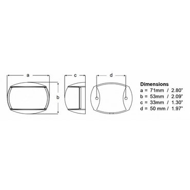 Hella Marine NaviLED Port Starboard Pair 2nm Colored LensWhite Housing 980520811