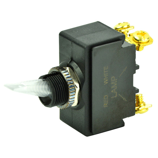 BEP SPST Lighted Toggle Switch Red LED 12V 632 Terminal ONOFF 1001908