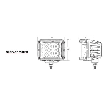 RIGID Industries DSS PRO Flood LED Surface Mount Pair White 862113
