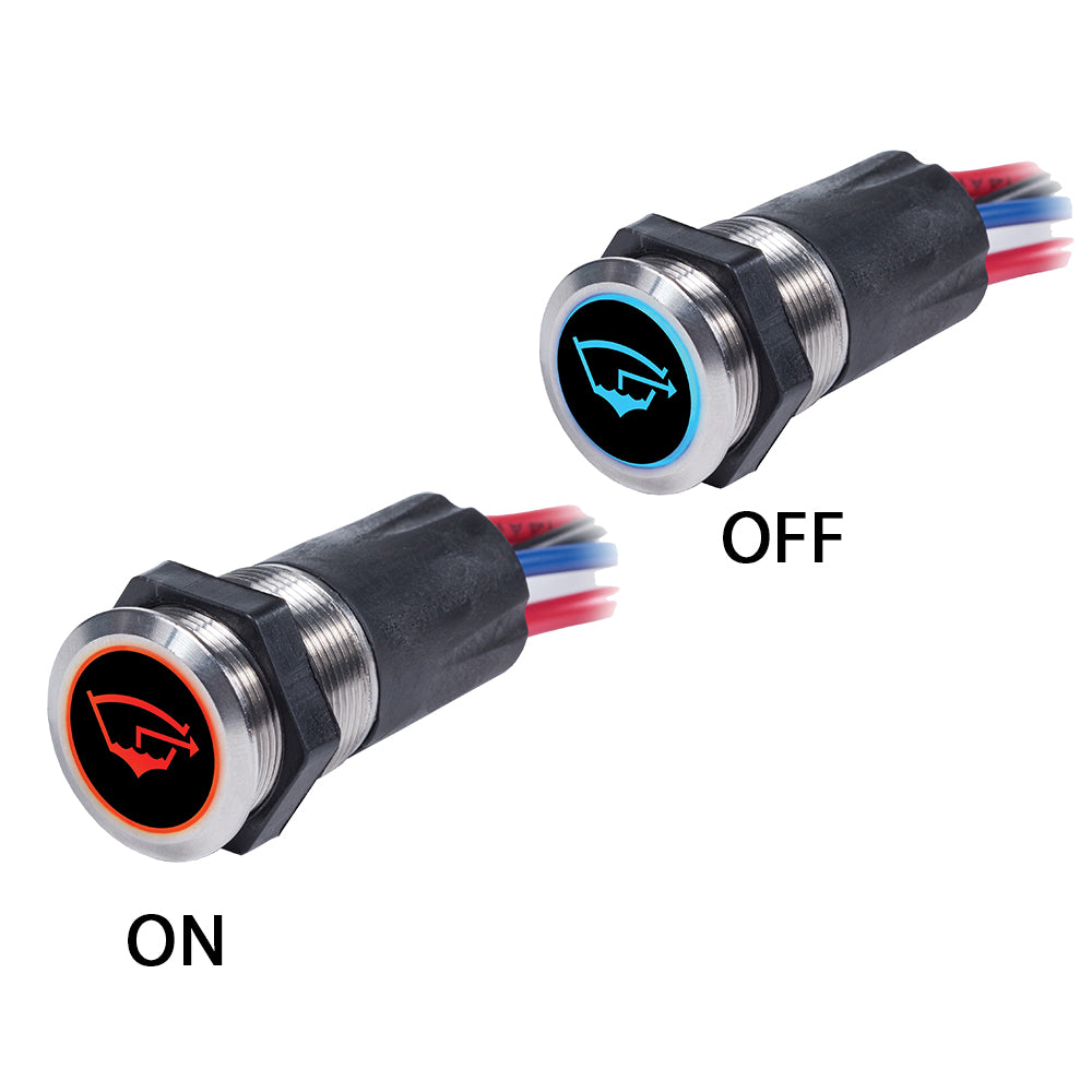 Blue Sea 4181 Backlit Push Button Switch OFFON 15A 4181