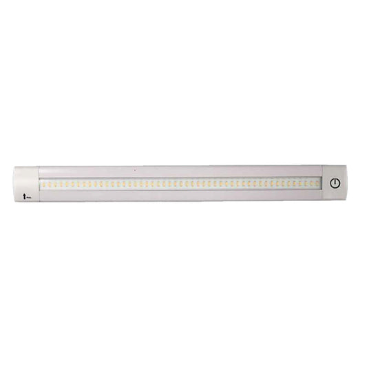 Lunasea Adjustable Linear LED Light wBuiltIn Dimmer 12 Length 12VDC Warm White w Switch LLB32KW0100